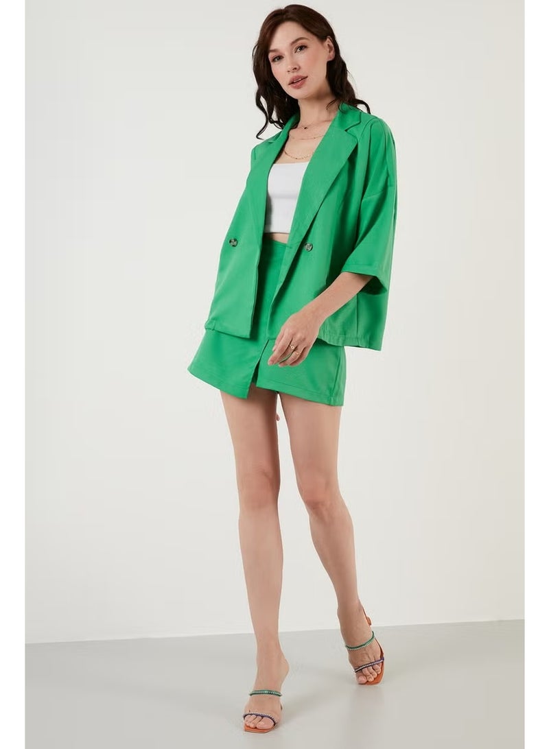 Lela Comfortable Fit Pocket Double Button Three Quarter Sleeve Classic Jacket Women's Jacket 6058058 - Image 1